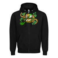 Black St. Patrick's Day lips Zipper Hoodie - CowGirlArtShop