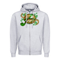 Heather Grey St. Patrick's Day lips Zipper Hoodie - CowGirlArtShop