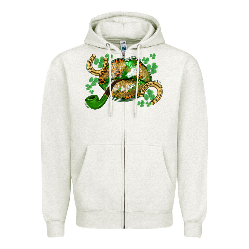 St. Patrick's Day Lips Zipper Hoodie by CowGirlArtShop | Teevron