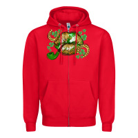 Red St. Patrick's Day lips Zipper Hoodie - CowGirlArtShop