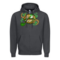 Smoke St. Patrick's Day lips Zipper Hoodie - CowGirlArtShop