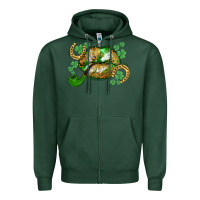 Sports Green St. Patrick's Day lips Zipper Hoodie - CowGirlArtShop