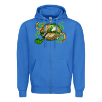 True Royal St. Patrick's Day lips Zipper Hoodie - CowGirlArtShop