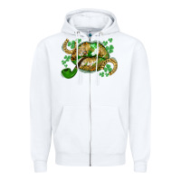 White St. Patrick's Day lips Zipper Hoodie - CowGirlArtShop