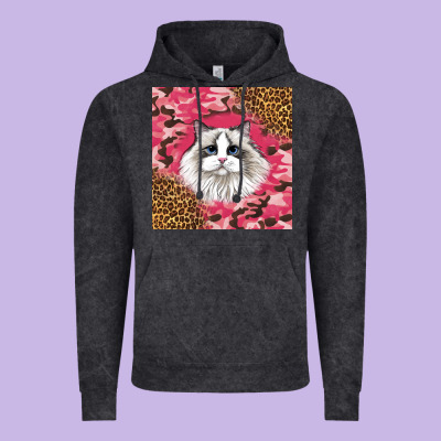 Ragdoll Cat Vintage Hoodie Designed By Lillyallendesigns