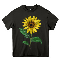 Asphalt Sunray yellow sunflower Heavy Core Tee - LillyAllenDesigns