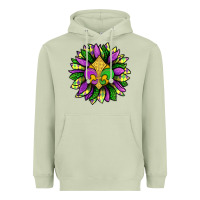 Matcha Mardi Gras Sunflower Heavyweight Hoodie - BundleAndBundleShop