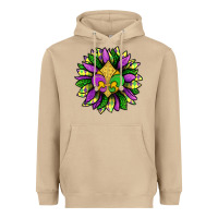 Mushroom Mardi Gras Sunflower Heavyweight Hoodie - BundleAndBundleShop