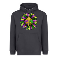 Smoke Mardi Gras Sunflower Heavyweight Hoodie - BundleAndBundleShop