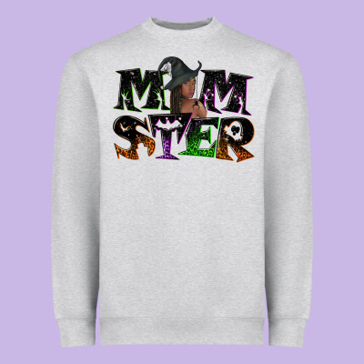 Momster With Witch Heavyweight Sweatshirt Designed By Nancycooperartshop