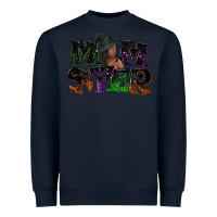 Navy Momster with witch Heavyweight Sweatshirt - NancyCooperArtShop