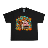 Black Fall Cow Rainbow Urban Heavy Tee - LillyAllenDesigns