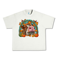 Pistachio Fall Cow Rainbow Urban Heavy Tee - LillyAllenDesigns