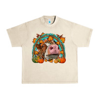 Fall Cow Rainbow Urban Heavy Tee | Teevron