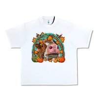 White Fall Cow Rainbow Urban Heavy Tee - LillyAllenDesigns