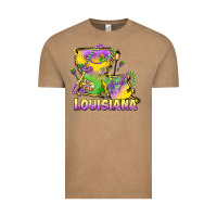Vintage Coffee louisiana mardi gras state map Vintage Tee - LillyAllenDesigns