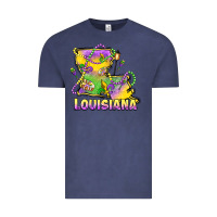 Vintage Denim louisiana mardi gras state map Vintage Tee - LillyAllenDesigns