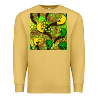 Antique Gold St. Patrick's pipe pattern digital paper Premium Sweatshirt - BundleAndBundleShop
