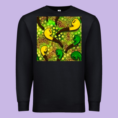 St. Patrick's Pipe Pattern Digital Paper Premium Sweatshirt Designed By Bundleandbundleshop