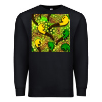 Black St. Patrick's pipe pattern digital paper Premium Sweatshirt - BundleAndBundleShop