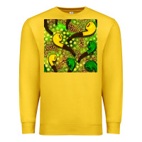 Lemon St. Patrick's pipe pattern digital paper Premium Sweatshirt - BundleAndBundleShop