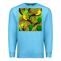 Ocean Blue St. Patrick's pipe pattern digital paper Premium Sweatshirt - BundleAndBundleShop