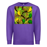 Purple St. Patrick's pipe pattern digital paper Premium Sweatshirt - BundleAndBundleShop