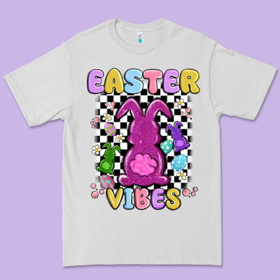 Easter Vibes Peep Faux Sequin Premium Tee Designed By Maliassmallbusiness