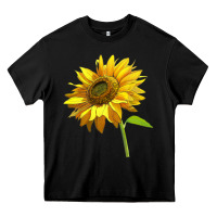 Black sunflower Heavy Core Tee - LillyAllenDesigns