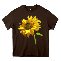 Chocolate Brown sunflower Heavy Core Tee - LillyAllenDesigns
