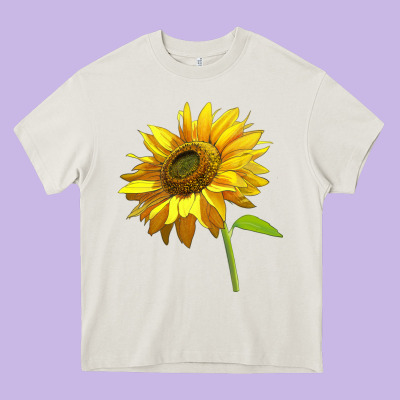 Sunflower Heavy Core Tee Designed By Lillyallendesigns