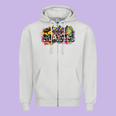 Inked Mama Mother's Day Zipper Hoodie Designed By Howdyjamesfarm