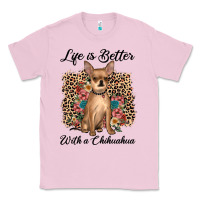 Bubblegum Pink life is better with a chihuahua Classic Tee - JahusDesignShop
