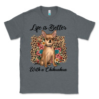 Charcoal Heather life is better with a chihuahua Classic Tee - JahusDesignShop