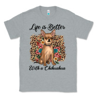 Heather Grey life is better with a chihuahua Classic Tee - JahusDesignShop