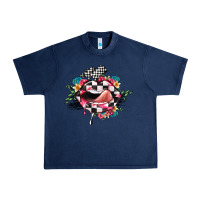 Navy race lip Urban Heavy Tee - JahusDesignShop