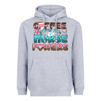 Heather Grey coffee gives me nurse powers bbs Heavyweight Hoodie - BundleAndBundleShop