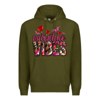 Army Green valentine vibes olivia Premium Hoodie - OliviaCreatesArt