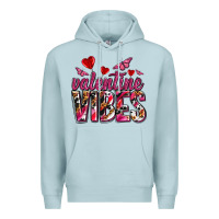 Blue Mist valentine vibes olivia Premium Hoodie - OliviaCreatesArt