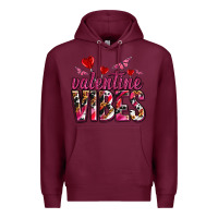 Burgundy valentine vibes olivia Premium Hoodie - OliviaCreatesArt