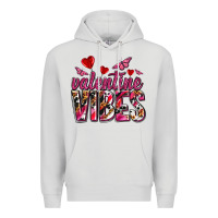Dove Grey valentine vibes olivia Premium Hoodie - OliviaCreatesArt