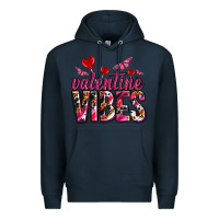 Navy valentine vibes olivia Premium Hoodie - OliviaCreatesArt