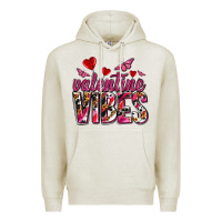 Oatmeal Heather valentine vibes olivia Premium Hoodie - OliviaCreatesArt