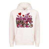 Pale Pink valentine vibes olivia Premium Hoodie - OliviaCreatesArt