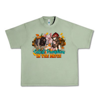Oil Green Fall Cutest Pumpkin In The Patch Pig Urban Heavy Tee - LillyAllenDesigns