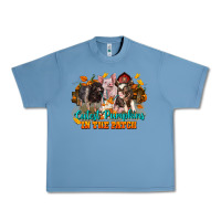 Pebble Blue Fall Cutest Pumpkin In The Patch Pig Urban Heavy Tee - LillyAllenDesigns