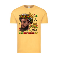 Vintage Mustard juneteenth is my independence day Vintage Tee - LillyAllenDesigns