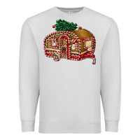 Dove Grey caravan gingerbread Premium Sweatshirt - FaDigitalArtStudio
