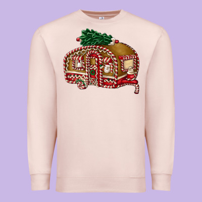 Caravan Gingerbread Premium Sweatshirt Designed By Fadigitalartstudio
