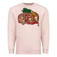 Pale Pink caravan gingerbread Premium Sweatshirt - FaDigitalArtStudio